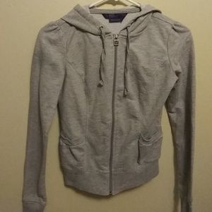 Gray girls jacket with hood